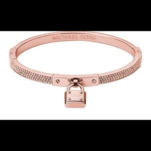 Michael Kors rose gold padlock bracelet